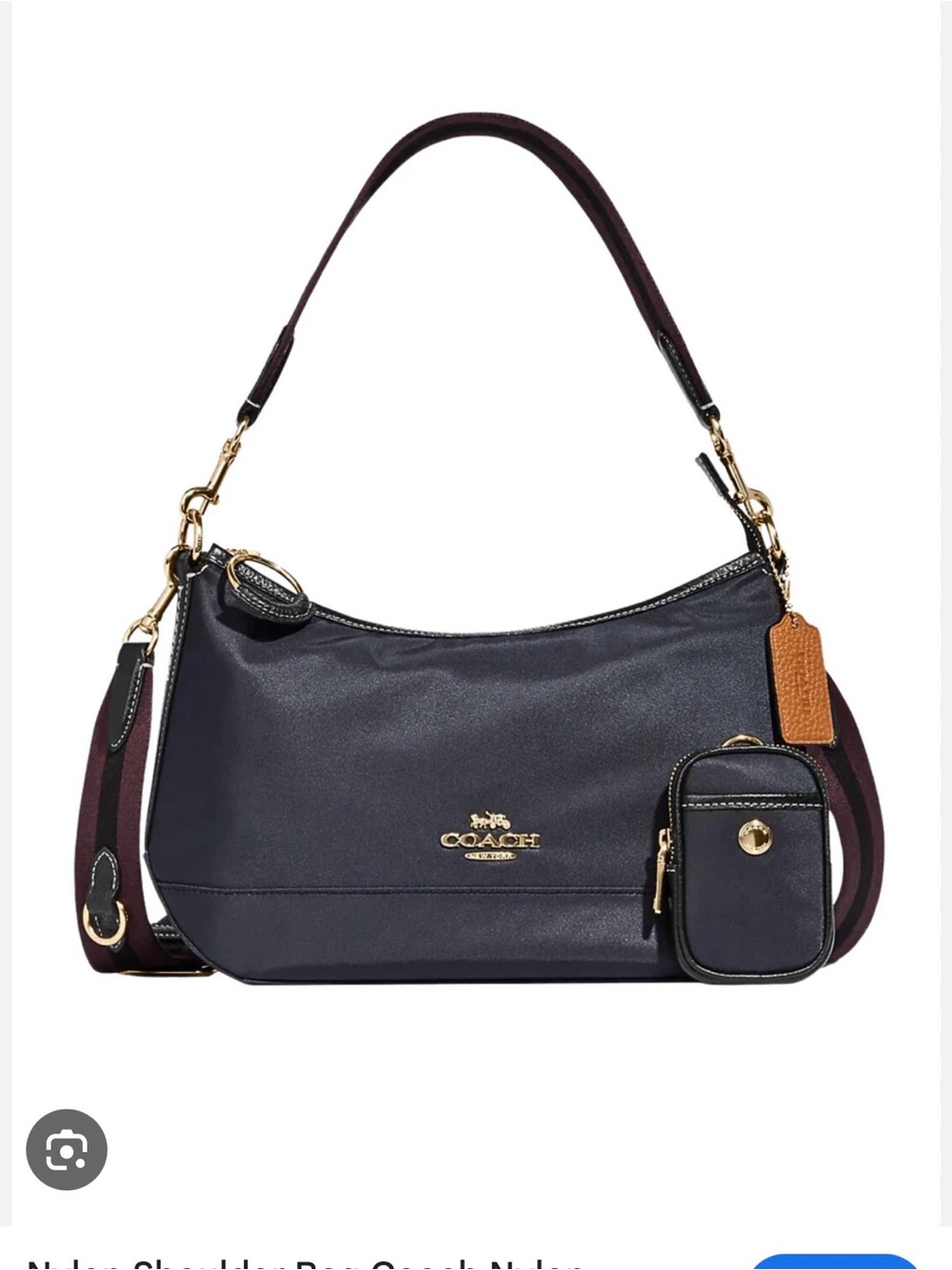 Coach 2025 Ellis black Nylon cross body Bag with Gold Hardware - Picture 16 of 16